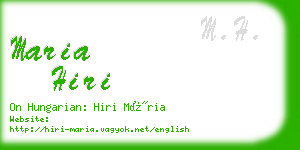 maria hiri business card